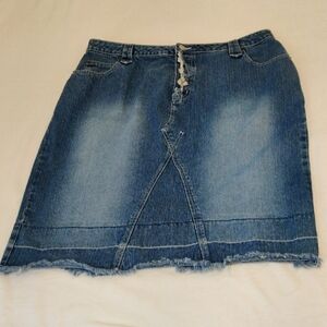 Carolina Blues. Denim Blue Skirt